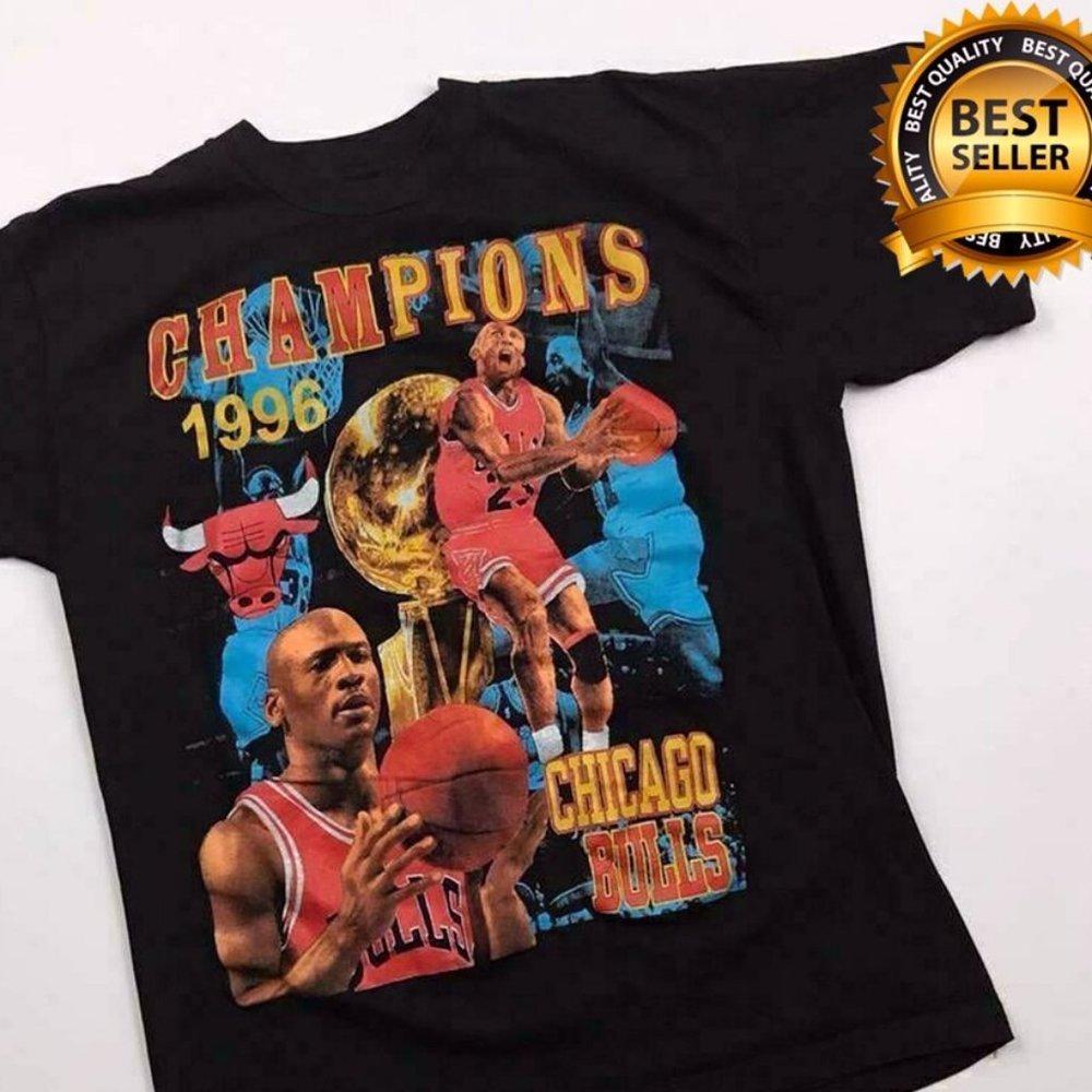 Retro Michael Jordan Caricature Black T-Shirt Nba Chicago Bulls Michael Jordan